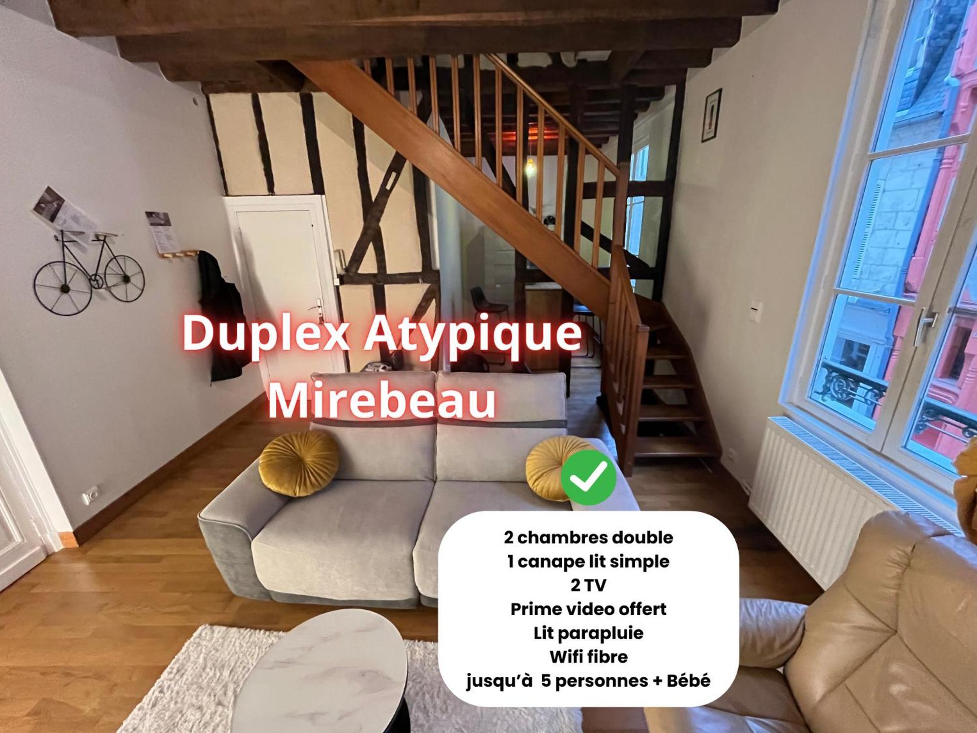 L'Atypique Mirebeau - T3 Duplex - Centre Historique Apartment Bourges Bagian luar foto
